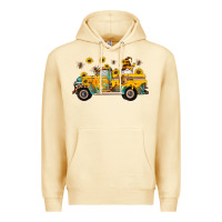 Pina Colada western bee gnomes truck sunflowers honeycomb beehive honey turquoise Premium Hoodie - Artiststas