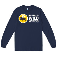 Navy white wild buffalos wings with words Long Sleeve Tee - linhVisuals