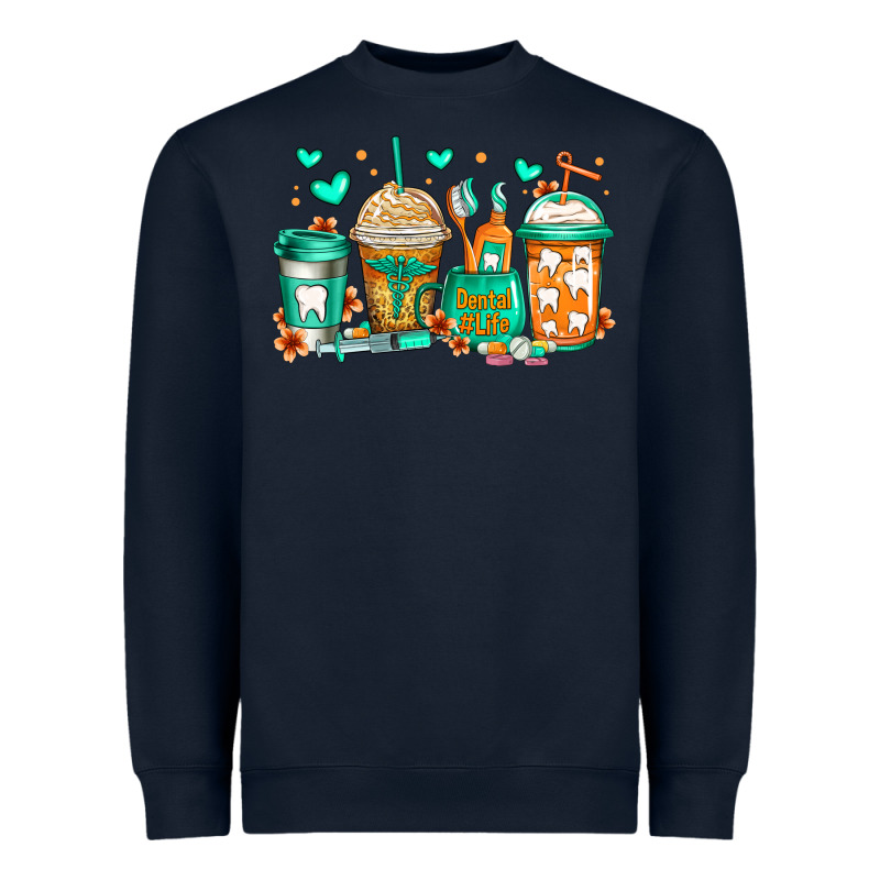 Dental Life Coffee Cups Heavyweight Sweatshirt by Jasminsmagicworld | Teevron