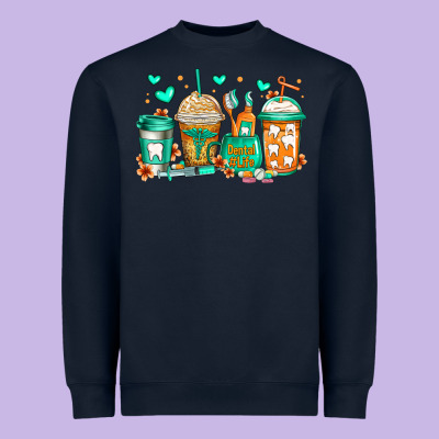 Dental Life Coffee Cups Heavyweight Sweatshirt Designed By Jasminsmagicworld