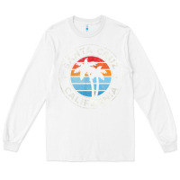 White santa cruz california ca vintage graphic retro 70s t shirt Long Sleeve Tee - linhVisuals