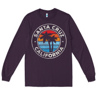 Plum santa cruz california ca vintage graphic retro 70s t shirt Long Sleeve Tee - linhVisuals