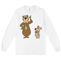 White Yogi Bear Long Sleeve Tee - linhVisuals