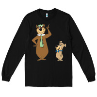 Black Yogi Bear Long Sleeve Tee - linhVisuals