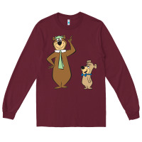 Burgundy Yogi Bear Long Sleeve Tee - linhVisuals