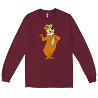 Burgundy Yogi Bear Long Sleeve Tee - linhVisuals