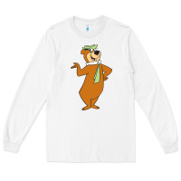 White Yogi Bear Long Sleeve Tee - linhVisuals