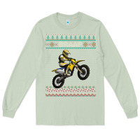 Matcha christmas motorcycle motocross braap dirt bike xmas Long Sleeve Tee - linhVisuals