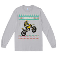 Moon Dust christmas motorcycle motocross braap dirt bike xmas Long Sleeve Tee - linhVisuals