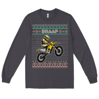 Smoke christmas motorcycle motocross braap dirt bike xmas Long Sleeve Tee - linhVisuals