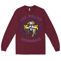 Burgundy Los Pollos de Hermanos Long Sleeve Tee - linhVisuals