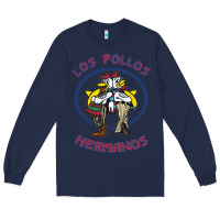 Navy Los Pollos de Hermanos Long Sleeve Tee - linhVisuals