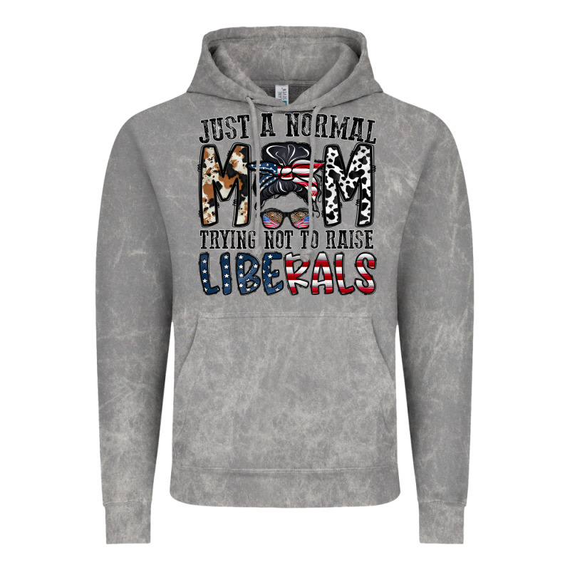 Just A Regular Mom Trying Not To Raise Liberals Vintage Hoodie by CowhideDigitalArt | Teevron