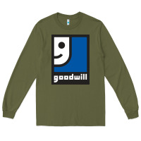 Army Green Goodwill Long Sleeve Tee - linhVisuals
