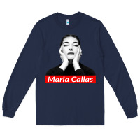 Navy Maria Callas Long Sleeve Tee - linhVisuals