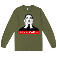 Army Green Maria Callas Long Sleeve Tee - linhVisuals
