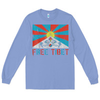 Colony Blue free tibet Long Sleeve Tee - linhVisuals