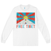 White free tibet Long Sleeve Tee - linhVisuals