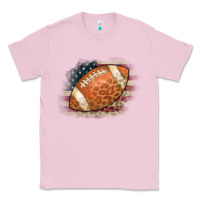 Bubblegum Pink American Flag Football Leopard Classic Tee - CowCowDesign