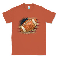 Copper American Flag Football Leopard Classic Tee - CowCowDesign
