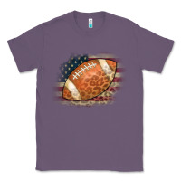 Lavender American Flag Football Leopard Classic Tee - CowCowDesign