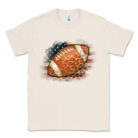 Natural American Flag Football Leopard Classic Tee - CowCowDesign