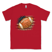 Red American Flag Football Leopard Classic Tee - CowCowDesign