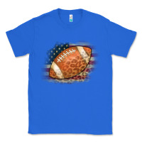 True Royal American Flag Football Leopard Classic Tee - CowCowDesign
