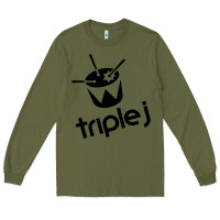 Army Green triple j Long Sleeve Tee - linhVisuals