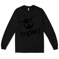 Black triple j Long Sleeve Tee - linhVisuals