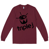 Burgundy triple j Long Sleeve Tee - linhVisuals