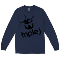 Navy triple j Long Sleeve Tee - linhVisuals