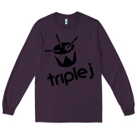 Plum triple j Long Sleeve Tee - linhVisuals