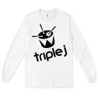 White triple j Long Sleeve Tee - linhVisuals