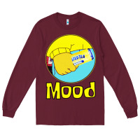 Burgundy twisted tea mood Long Sleeve Tee - linhVisuals