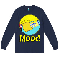 Navy twisted tea mood Long Sleeve Tee - linhVisuals