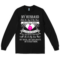 Black my husband holds the key to my heart Long Sleeve Tee - linhVisuals