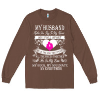 Chestnut my husband holds the key to my heart Long Sleeve Tee - linhVisuals