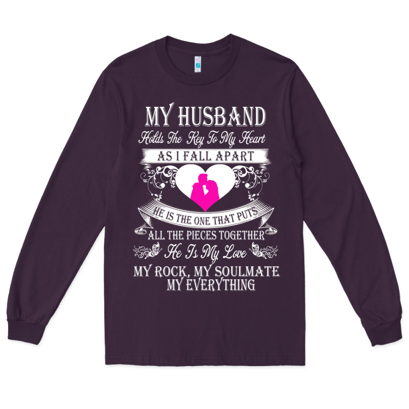 My Husband Holds The Key To My Heart Long Sleeve Tee by linhVisuals | Teevron