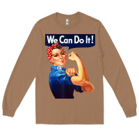 Toasted Coconut rosie the riveter poster we can do it feminist retro Long Sleeve Tee - linhVisuals
