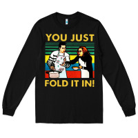 Black you just fold it in vintage retro Long Sleeve Tee - linhVisuals
