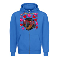 True Royal valentine's day  dachshund puppy Zipper Hoodie - RanaPortraitStore