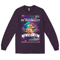 Plum november girl make no mistake my personality funny Long Sleeve Tee - linhVisuals