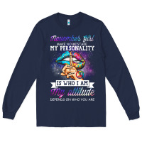 Navy november girl make no mistake my personality funny Long Sleeve Tee - linhVisuals