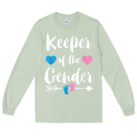 Matcha keeper of the gender reveal tee shirt girl or boy blue pink Long Sleeve Tee - linhVisuals