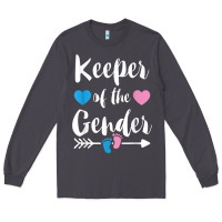 Smoke keeper of the gender reveal tee shirt girl or boy blue pink Long Sleeve Tee - linhVisuals
