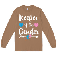 Toasted Coconut keeper of the gender reveal tee shirt girl or boy blue pink Long Sleeve Tee - linhVisuals