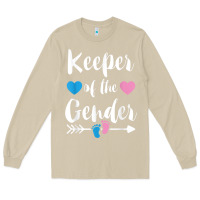 Mushroom keeper of the gender reveal tee shirt girl or boy blue pink Long Sleeve Tee - linhVisuals