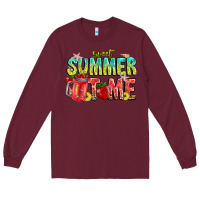 Burgundy summer time Long Sleeve Tee - CowhideDigitalArt