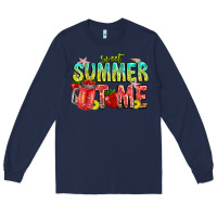 Navy summer time Long Sleeve Tee - CowhideDigitalArt